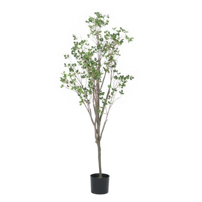 SKRAN Artificial Milan Leaf Bonsai,Faux Trees for Indoor Outdoor for Green Decorative Accent for Home,for Living Room,Office,Patio,Garden