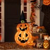 Northlight LED Lighted Jack-O-Lanterns in Witch's Hat Outdoor Halloween Decoration - 34" - 2 of 4
