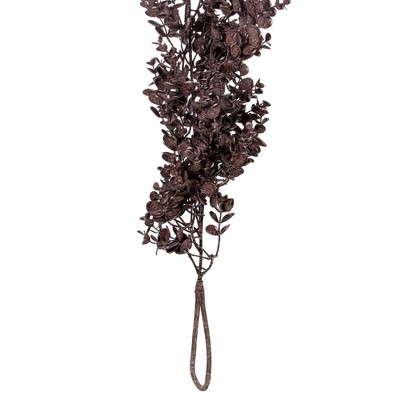 Lush 33" Outdoor-Ready Artificial Eucalyptus Garland in Brown