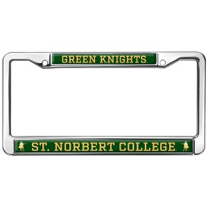 St. Norbert College Green Knights Full Size Standard License Plate Metal Frame - 1 of 4