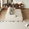 102" Oversized Cloud Sectional Lounge Chaise, Corduroy Reclining Sleeper Sofa Bed, Plush Loveseat Chair, No Assembly, for Living Room & Bedroom - 3 of 4