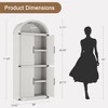 Arched Cabinet 71.6" Tall Kitchen Pantry, Farmhouse Storage Cabinet, Large Storage Pantry with Doors - 2 of 4