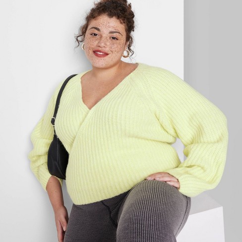 Plus size shop lime green sweater