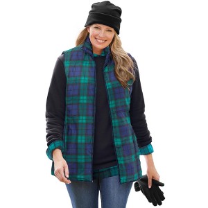 Woman Within Quilted Vest - 1 of 4