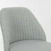 DOMETOUR 1Pc Modern Fabric Armless Adjustable Swivel Office Desk Chairs with Wheels - 3 of 4