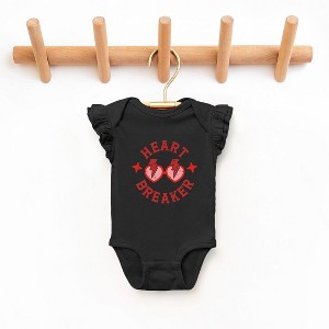 The Juniper Shop Heart Breaker Sunglasses Baby Flutter Sleeve Bodysuit - 1 of 3
