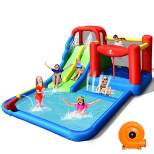 Costway Inflatable Water Slide Kids Jumping Bounce Castle w/ Ocean Balls & 780W Blower