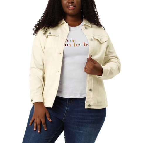 White washed outlet denim jacket