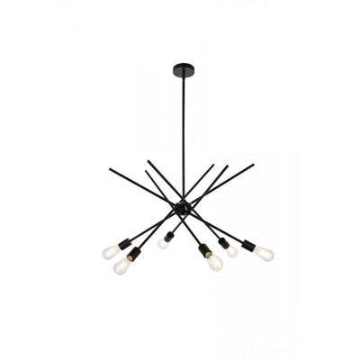 Elegant Lighting Armin 6 lights pendant in black