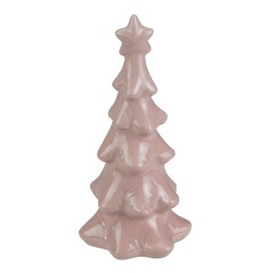 Northlight 7.25" Dusty Rose Ceramic Tree Christmas Decoration - 1 of 3