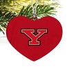 Youngstown State Primary Logo Heart Love Wood Christmas Tree Holiday Ornament - 2 of 3