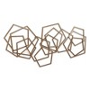 HomeRoots 24" X 48" Bronze Geometric Metal Abstract Hanging Dimensional Sculpture - 4 of 4
