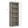 Acekool Farmhouse Bookcase with Storage, Wooden Bookshelf for Home Office, Living Room, Bedroom - 3 of 4
