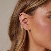 Gold Huggie Earrings for Women, 14K Real Gold Plated, Small Hoop Earrings Cartilage Ear Cuff - 4 of 4