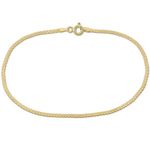 EVERLY JEWELRY | 10K Yellow Gold 1.55mm Serpentine Chain Bracelet, 9 inch - 1 of 4