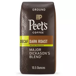 Peet's Decaf Major Dickason's Blend Dark Roast Ground Coffee 10.5oz