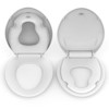 Slow-Close Elongated Toilet Seat - Stain-Proof & Hassle-Free Cleaning, Heavy-Duty Plastic Cover & Lid, Universal Fit for Bathroom (Easy Install) - 2 of 4