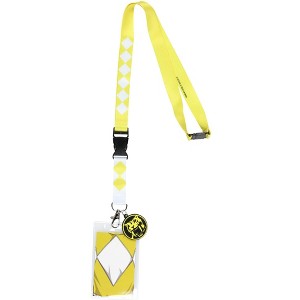 Power Rangers Yellow Ranger ID Lanyard Badge Holder Saber-Toothed Tiger Pendant - 1 of 4
