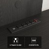 Jojoka Industrial TV Stand for 65 Inch TVs with 3-Tier Storage Shelves Built-In Power Outlet Floor Mount, Black - 3 of 4