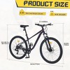 27.5 Inch Wheels 8 Speed Mountain Bike, for Men Women Boys and Girls, Front Suspension, Steel Frame - 3 of 4