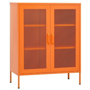 vidaXL Storage Cabinet Orange Steel Medium Storage Cabinet Rectangular - 1 of 4