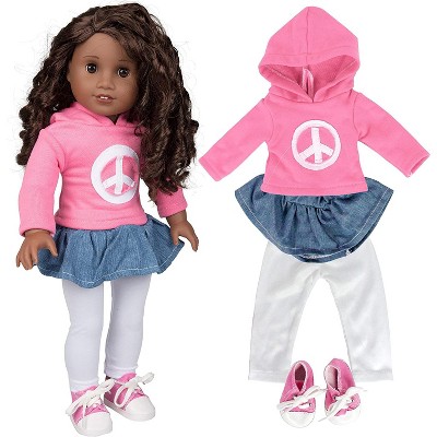 Dress Along Dolly Peace Outfit For American Girl Doll : Target