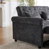 58.27" Chenille Functional Loveseat Sofa Bed with Armrests, Storage & USB - 2 of 4