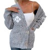 Womens Christmas Sweater Cardigan Multicolor Mix Knit Cardigan with Pockets Jacquard Snowflakes Festive Holiday Sweater Open Front Knitwear - 3 of 4