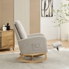 NicBex Rocking Chair with High Back Glider Rocking Chair with Retractable Footrest Armchair with Side Pocket for Bedroom, Living Room - 3 of 4