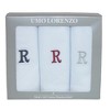 Umo Lorenzo Men's Cotton Boxed Initial Alphabet Handkerchiefs (Pack of 3) - 2 of 4