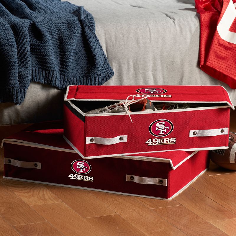 NFL Franklin Sports San Francisco 49Ers Under The Bed Storage Bins - Large, 4 of 5