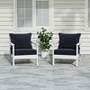 WestinTrends Avalon Outdoor Modern HDPE Patio Club Chairs with Deep Seat Cushions (Set of 2) - 2 of 4
