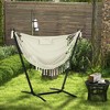 Osparple Patio Hammock Chair with Stand,Outdoor Hammock Swing Chair with Side Pocket and Headrest for Indoor Outdoor Porch - 2 of 4
