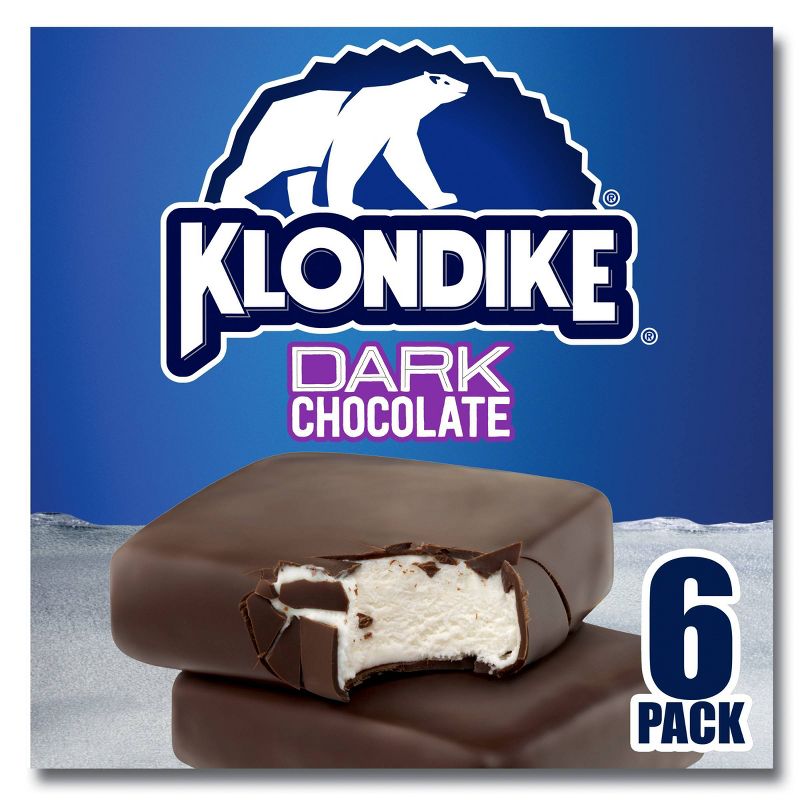 Klondike Dark Chocolate Vanilla Bars Frozen Dairy Dessert - 6pk, 1 of 10