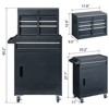 Karl Home 4 -Drawer Steel Combination Set with Wheels in Black - 3 of 4