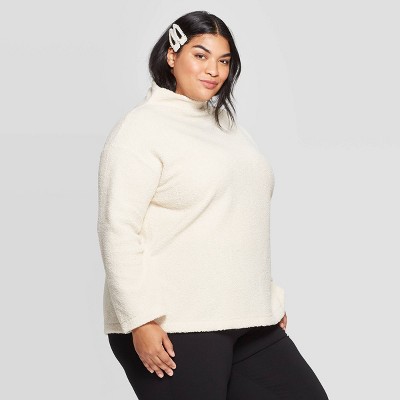 sherpa plus size pullover