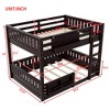 Bellemave Queen Bunk Bed with Ladder and Guardrails, Pegboard and bookshelf, Espresso - 2 of 4