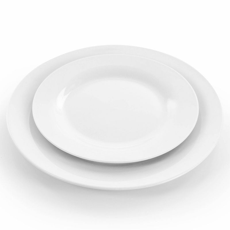 18pc Porcelain Carey Round Dinnerware Set White - Elama, 3 of 10
