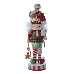 Kurt Adler 18-Inch Hollywood Nutcrackers Gingerbread Soldier with Cupcake Body Nutcracker - 1 of 4