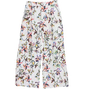 bar III Womens Pleated Floral Casual Wide Leg Pants - 1 of 2
