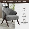 Modern style armchair, PU material, comfortable cushioned reading chair, armless sofa chair, suitable for living room and bedroom - 4 of 4