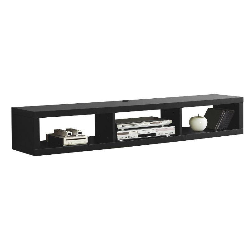 Shallow Wall Mounted A/V Console TV Stand for TVs up to 60" - Martin Furniture, 1 of 5
