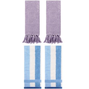REGALWOVEN 4 Pcs Cotton Bathroom Hand Towels for Home Decoration - 1 of 4