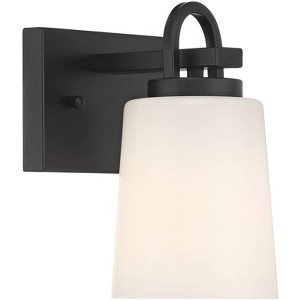 Possini Euro Design Possini Euro Barnes 9" High Black Wall Sconce - 1 of 4