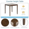 VYNXARIA 5 Piece Dining Table Set,Wooden Dining Square Table,Kitchen Table Set with Square Table and 4 Upholstered Chairs - 4 of 4