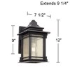 Franklin Iron Works Hickory Point Rustic Farmhouse Outdoor Wall Light Fixture Walnut Bronze 12" Frosted Cream Glass for Post Exterior Barn Deck House - 4 of 4