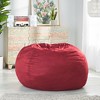 OUTSUPPLY High-Density Shredded Foam Bean Bag Chair with Removable Microsuede Cover, Reading and Bedroom Floor Lounge - 2 of 4