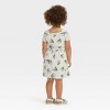 Toddler Girls' Floral Short Sleeve Dress - Cat & Jack™ Cream - 2 of 3
