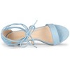 Allegra K Women's Elegant Faux Suede Lace Up Open Toe Kitten Heel Sandals - 4 of 4