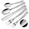 40-Piece Flatware Set for 8, Stainless Steel Retro Silverware with Vintage Baroque Design, Mirror Finish & Dishwasher Safe - 2 of 4